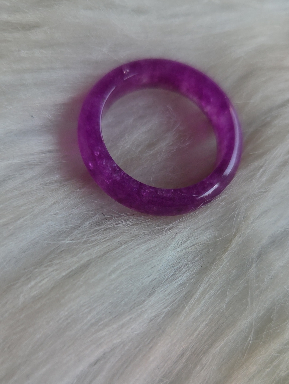 Purple Jade Gemstone Ring